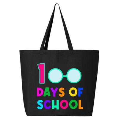 Funny Glasses 100th Days Of School Teacher Student Colorful 25L Jumbo Tote
