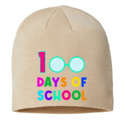 Funny Glasses 100th Days Of School Teacher Student Colorful Sustainable Beanie