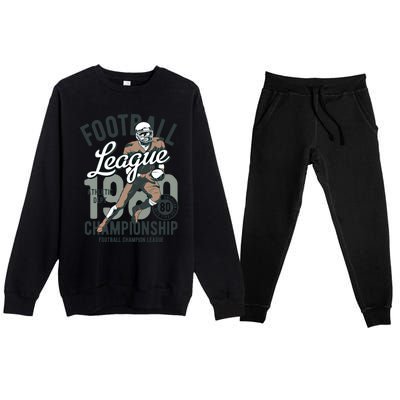 Football Gift 1908 Retro League College Coach Gift Premium Crewneck Sweatsuit Set