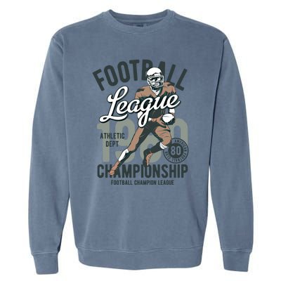 Football Gift 1908 Retro League College Coach Gift Garment-Dyed Sweatshirt