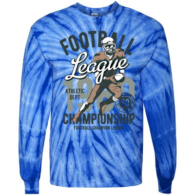 Football Gift 1908 Retro League College Coach Gift Tie-Dye Long Sleeve Shirt