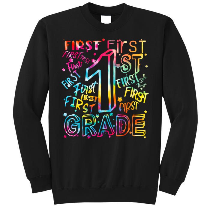 First Grade 1st Grade Tie Dye Word Art Sweatshirt