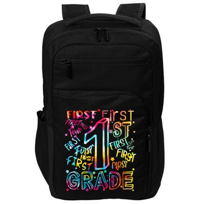 First Grade 1st Grade Tie Dye Word Art Impact Tech Backpack