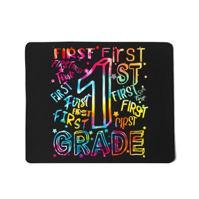 First Grade 1st Grade Tie Dye Word Art Mousepad