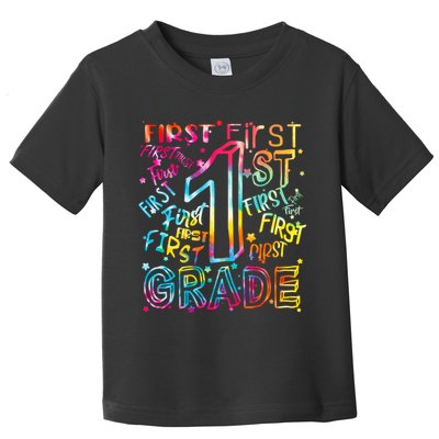 First Grade 1st Grade Tie Dye Word Art Toddler T-Shirt