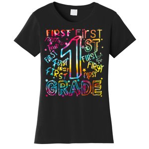 First Grade 1st Grade Tie Dye Word Art Women's T-Shirt