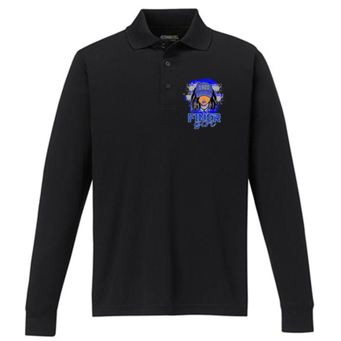 Finer Girl 1920 Sisters Performance Long Sleeve Polo