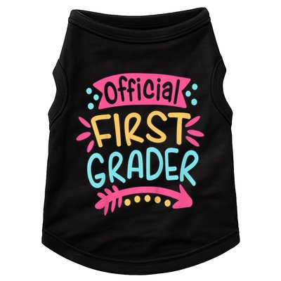 First Grader, 1st Grade Back To School Doggie Tank