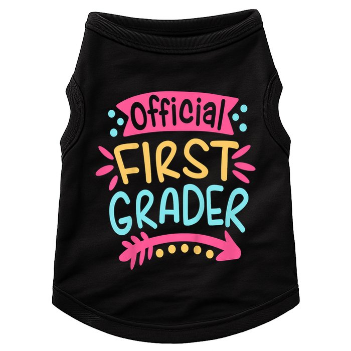 First Grader, 1st Grade Back To School Doggie Tank