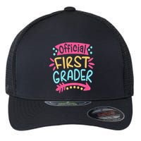 First Grader, 1st Grade Back To School Flexfit Unipanel Trucker Cap