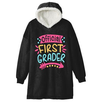 First Grader, 1st Grade Back To School Hooded Wearable Blanket
