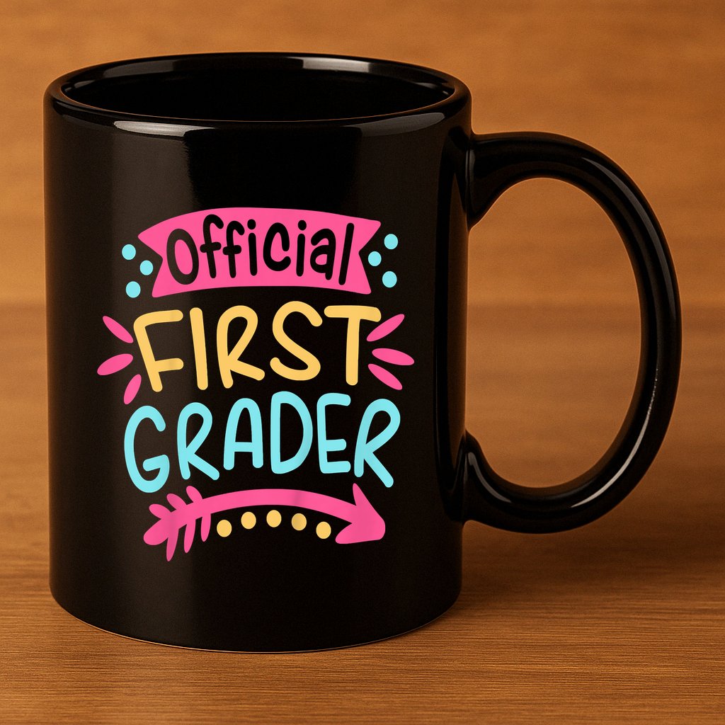 First Grader, 1st Grade Back To School 11oz C Handle Ceramic Mug