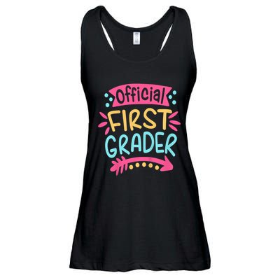 First Grader, 1st Grade Back To School Ladies Essential Flowy Tank