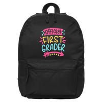 First Grader, 1st Grade Back To School 16 in Basic Backpack