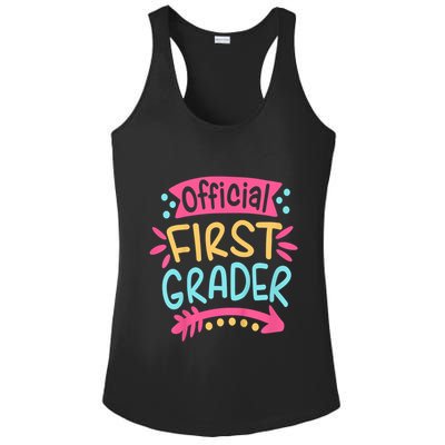 First Grader, 1st Grade Back To School Ladies PosiCharge Competitor Racerback Tank