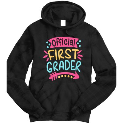 First Grader, 1st Grade Back To School Tie Dye Hoodie