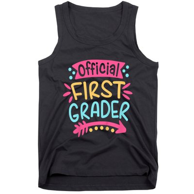 First Grader, 1st Grade Back To School Tank Top