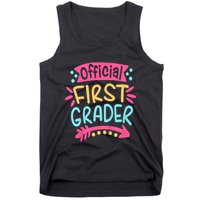 First Grader, 1st Grade Back To School Tank Top