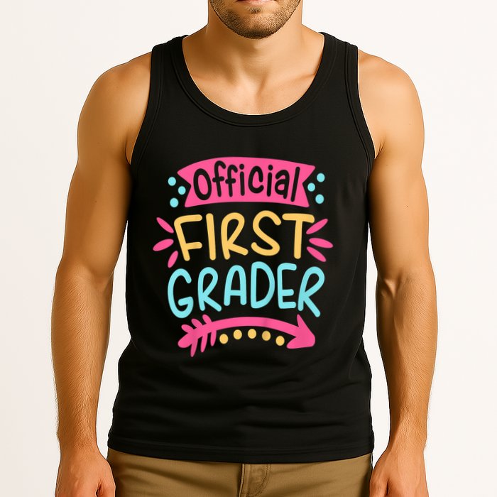 First Grader, 1st Grade Back To School Tank Top