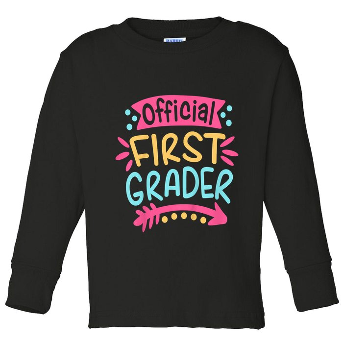 First Grader, 1st Grade Back To School Toddler Long Sleeve Shirt