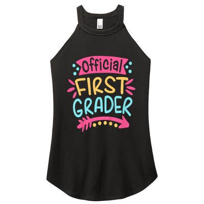 First Grader, 1st Grade Back To School Women's Perfect Tri Rocker Tank
