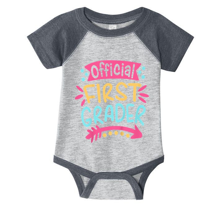 First Grader, 1st Grade Back To School Infant Baby Jersey Bodysuit