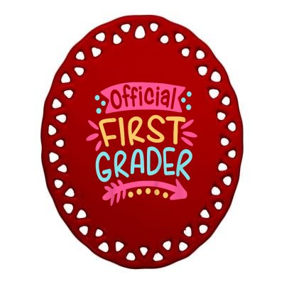 First Grader, 1st Grade Back To School Ceramic Oval Ornament