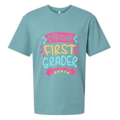 First Grader, 1st Grade Back To School Sueded Cloud Jersey T-Shirt