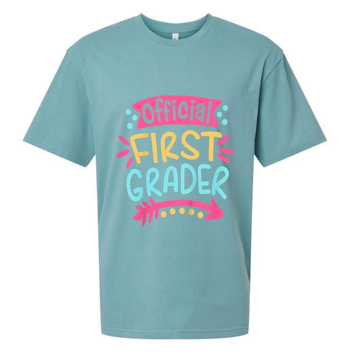 First Grader, 1st Grade Back To School Sueded Cloud Jersey T-Shirt