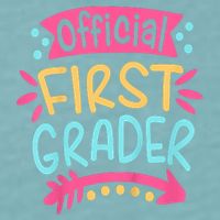 First Grader, 1st Grade Back To School Sueded Cloud Jersey T-Shirt