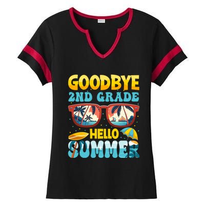 Funny Goodbye 2nd Grade Hello Summer Great Gift Ladies Halftime Notch Neck Tee