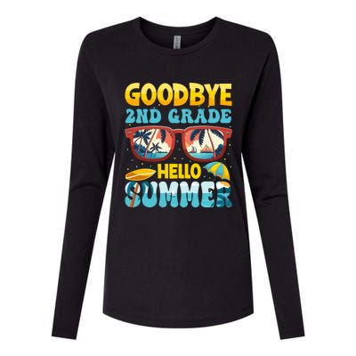 Funny Goodbye 2nd Grade Hello Summer Great Gift Womens Cotton Relaxed Long Sleeve T-Shirt