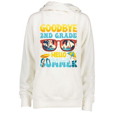 Funny Goodbye 2nd Grade Hello Summer Great Gift Womens Funnel Neck Pullover Hood