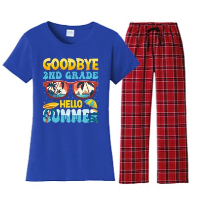 Funny Goodbye 2nd Grade Hello Summer Great Gift Women's Flannel Pajama Set