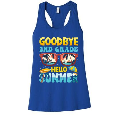 Funny Goodbye 2nd Grade Hello Summer Great Gift Women's Racerback Tank