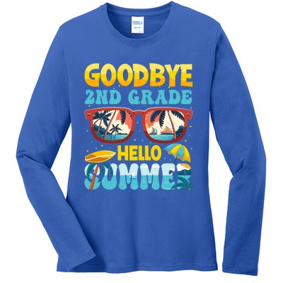 Funny Goodbye 2nd Grade Hello Summer Great Gift Ladies Long Sleeve Shirt