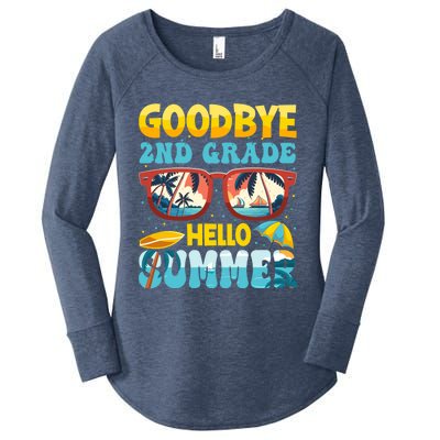 Funny Goodbye 2nd Grade Hello Summer Great Gift Women's Perfect Tri Tunic Long Sleeve Shirt