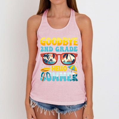 Funny Goodbye 2nd Grade Hello Summer Great Gift Women's Knotted Racerback Tank