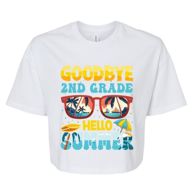 Funny Goodbye 2nd Grade Hello Summer Great Gift Bella+Canvas Jersey Crop Tee