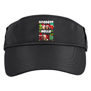 Funny Goodbye 2024 Hello 2025 Trump Christmas New YearS Eve Adult Drive Performance Visor