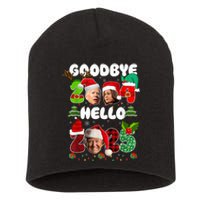 Funny Goodbye 2024 Hello 2025 Trump Christmas New YearS Eve Short Acrylic Beanie