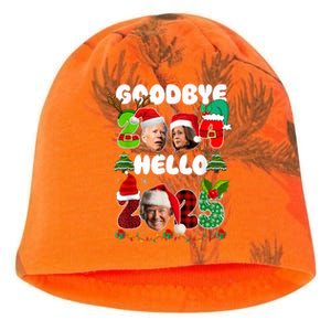 Funny Goodbye 2024 Hello 2025 Trump Christmas New YearS Eve Kati - Camo Knit Beanie