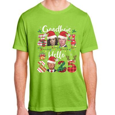 Funny Goodbye 2024 Hello 2025 Funny Trump Xmas Pajamas Adult ChromaSoft Performance T-Shirt