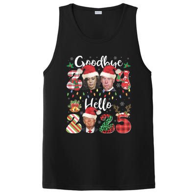 Funny Goodbye 2024 Hello 2025 Funny Trump Xmas Pajamas PosiCharge Competitor Tank