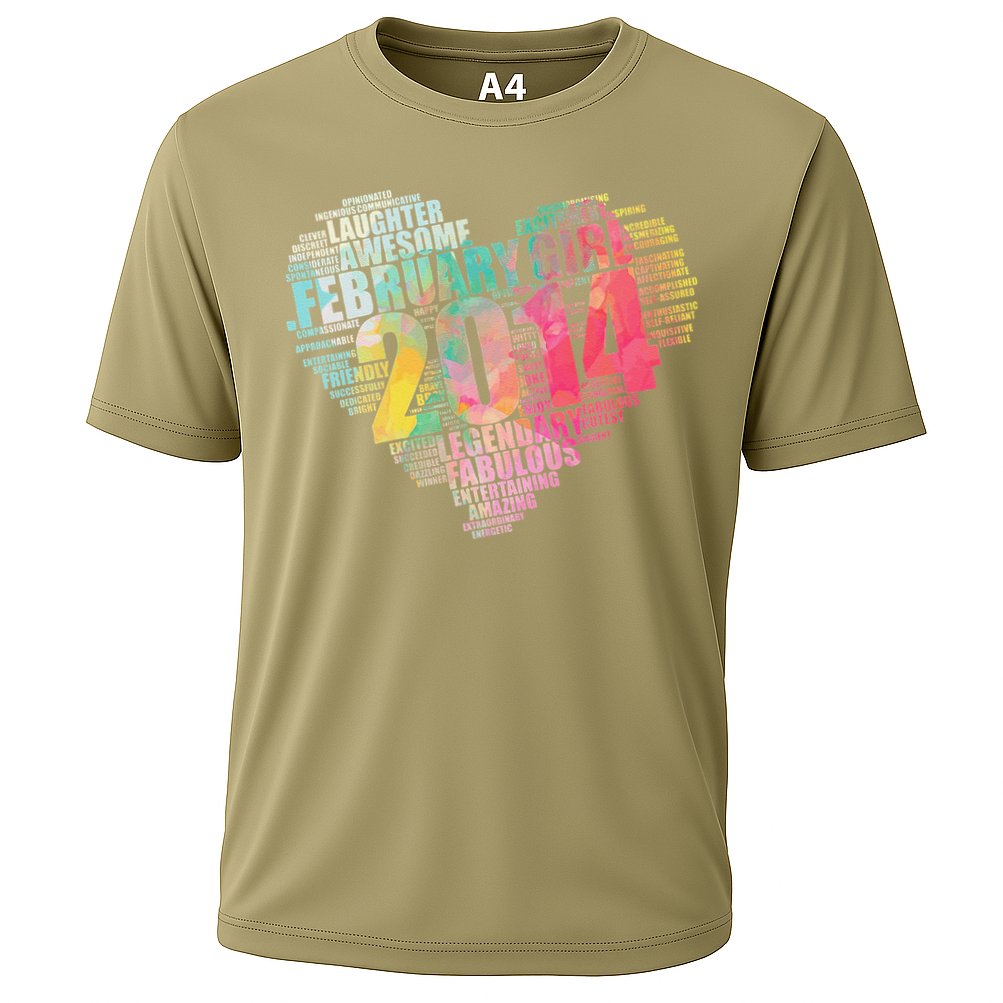 FEBRUARY GIRL 2014 Awesome Fabulous Big Heart 9th Birthday Performance Shirt