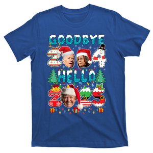 Funny Goodbye 2024 Hello 2025 Trump Christmas New YearS Eve Meaningful Gift T-Shirt