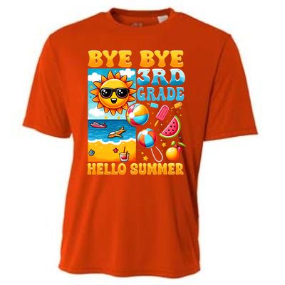 Funny Goodbye 3rd Grade Hello Summer Gift Cooling Performance Crew T-Shirt