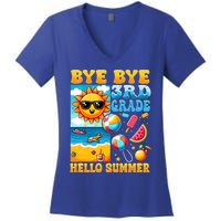 Funny Goodbye 3rd Grade Hello Summer Gift Women's V-Neck T-Shirt