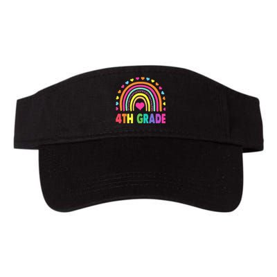 Fourth Grade 4th Grade Rainbow Teachers Back To School Valucap Bio-Washed Visor