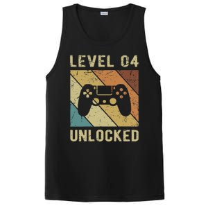 Funny Gamer 4th Birthday For & Level 4 Unlocked PosiCharge Competitor Tank